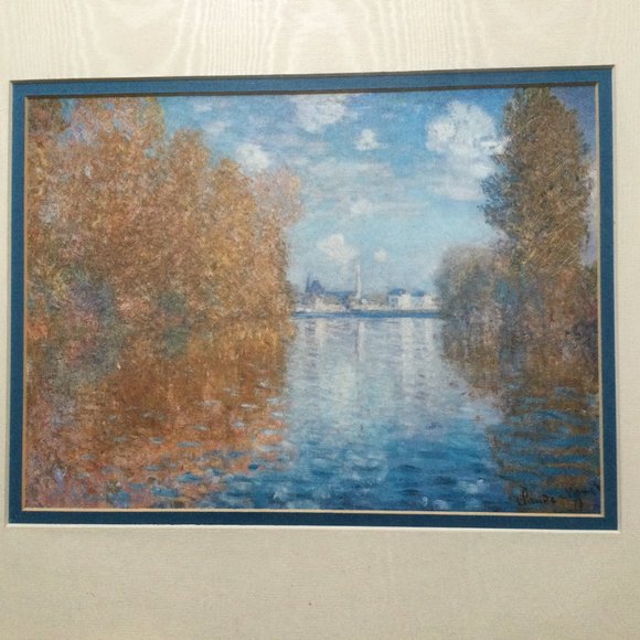 Claude Monet's " Autumn effect in Argenteuil" print nice frame small - Picture 2 of 5